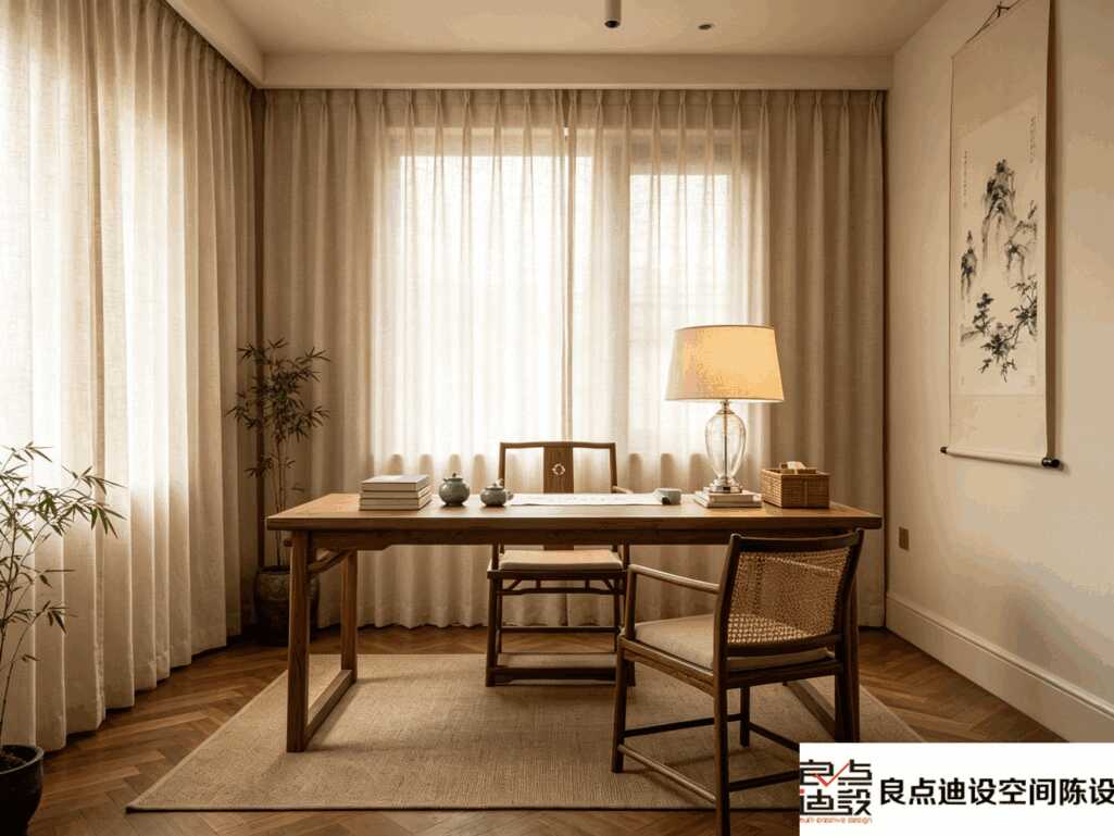 两居室软装设计|90平小房挤出禅意书斋，越住越静心